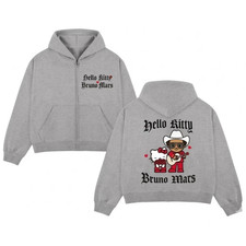 HOT SALE - Bruno Mar X Hello Kitty The Romantic Pop-Up Zip Hoodie
