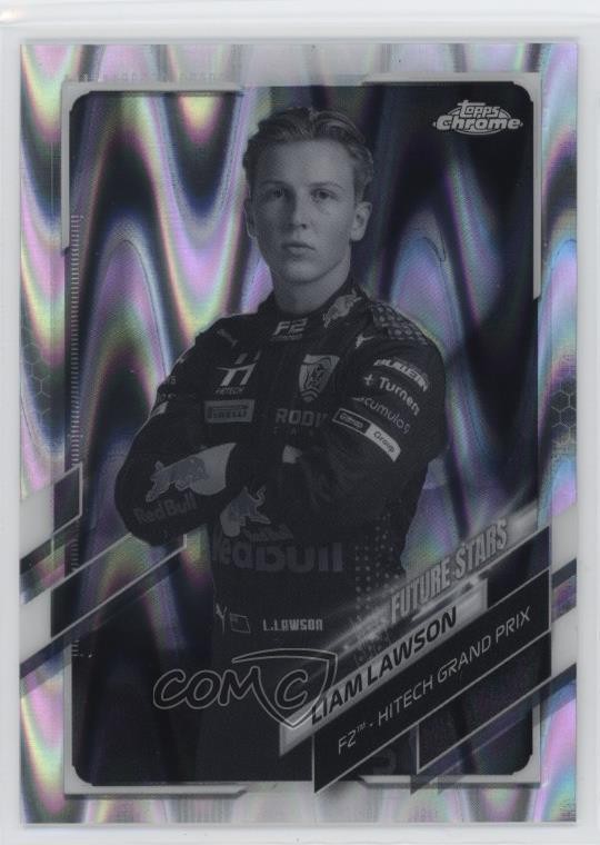 2021 Topps Chrome Formula 1 Black & White RayWave Refractor Liam Lawson #68