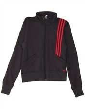 ADIDAS Womens Climalite Tracksuit Top Jacket UK 12 Medium Grey Polyamide UD23