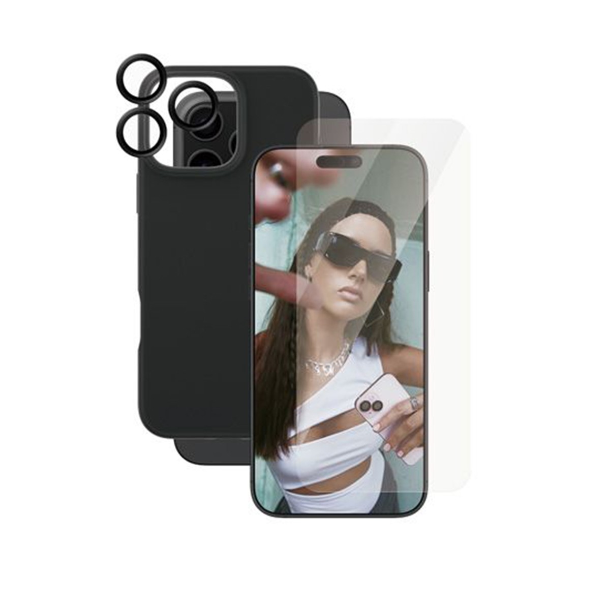 Protection iPhone 16 Pro Max intégrale contre les rayures avec le pack 3-en-1 Ultra-Wide Fit