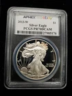 2013 W $1 PROOF American Silver Eagle PCGS PR70DCAM Toned  ~ L👀K SHIPS FREE