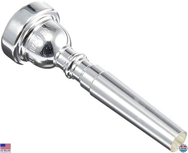 Boquilla trompeta de plata Bach 3C - Accesorio de instrumento de latón de alta calidad Foto 2 de 4