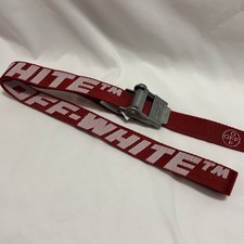 Off-White 2.0 Men Red/White Industrial Belt  ...
