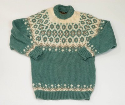 True VTG Norlender 60s Norwegian Lopapeysa Wool Sweater M Lopi Marius Fair Isle
