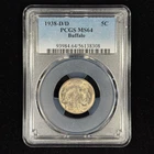 1938-D/D 5C MS64 PCGS Buffalo Nickel *308
