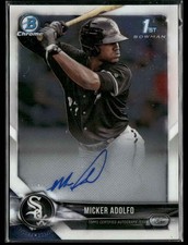 Micker Adolfo 2018 Bowman Chrome 1st Auto White Sox 