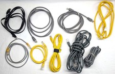 Large Lot 9x Ethernet Network Cables RJ45 Cat5e Cat6 Patch Cords Mixed Colors