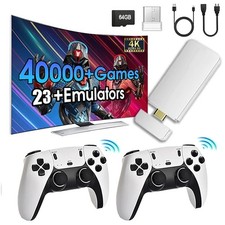 M15 4K TV Game Stick 64GB Built-In 3/40000+ Retro Games Console with Wireless