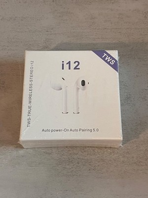 TWS True Wireless Stereo - i12 Earbuds For Auto Pairing 5.0 New In Sealed Box