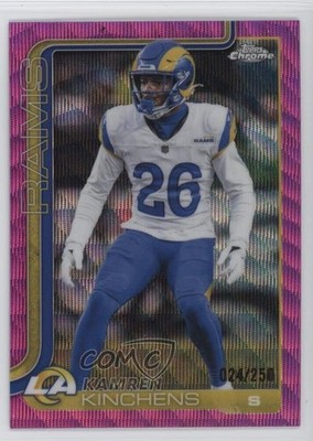 2025 Topps Chrome Pink Wave Refractor 24/250 Kamren Kinchens #174 2y0