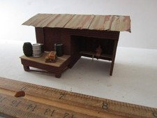 HO 1/87 Scale Pro Wood Built Weathered Depot Shed Building For Train layout