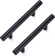 10 Pack Cabinet Pulls Matte Black Stainless Cabinet Handles, for Kitchen and Bat