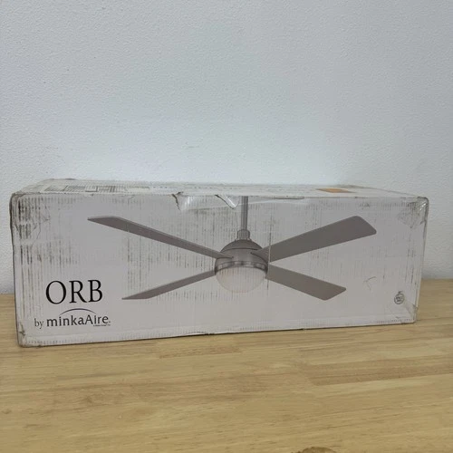MinkaAire F623L-BS/BN - Ceiling Fan Orb 54" 4-Blade LED - Picture 1 of 2
