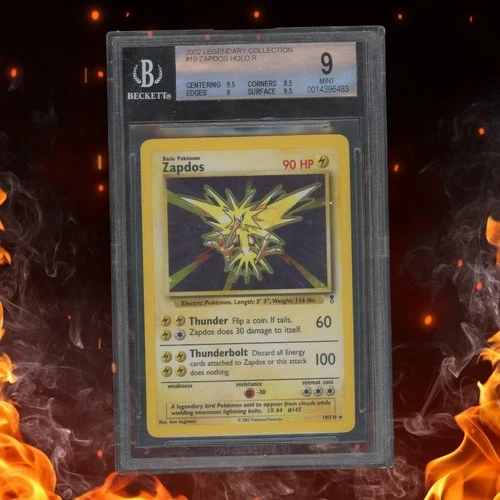 Pokemon Legendary Collection ZAPDOS 19/110 Holo BGS 9