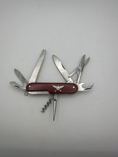 Vintage 1970 s SYRACUSE KNIFE CO Utility Knife Smooth Red Handles Poland