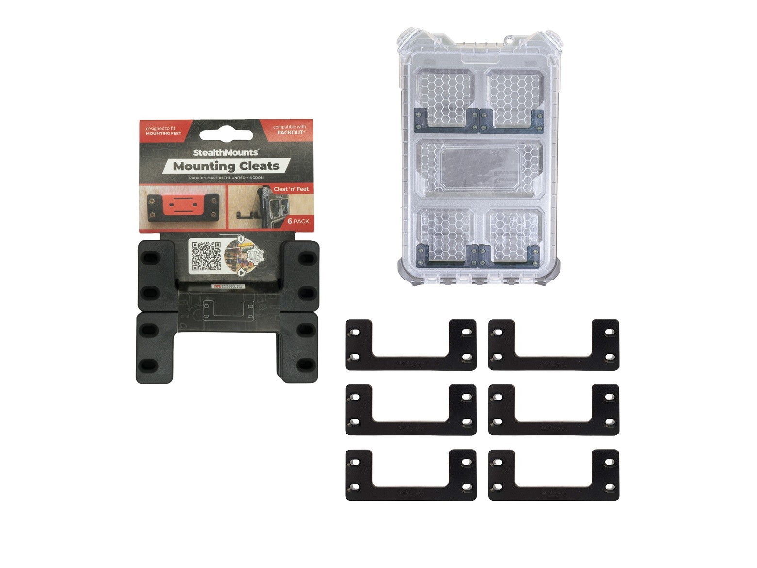 StealthMounts Cleat n Feet Mounting Cleats for Milwaukee Packout System (6 pack)