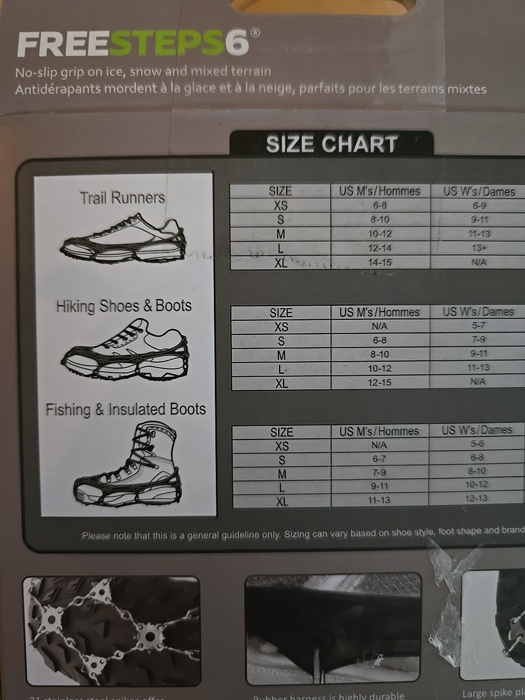 NEW HILLSOUND FREESTEPS6 CRAMPON, MICROSPIKES  ~ FREE STEPS 6 ~ SIZE: M