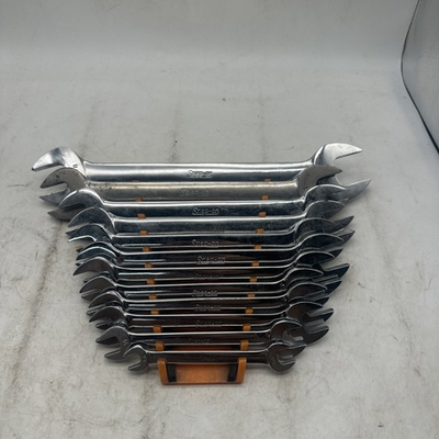 #ad Vintage Snap On VO Series Open End Wrench Set 12 Total Underline Snap On USA ’ $395.95