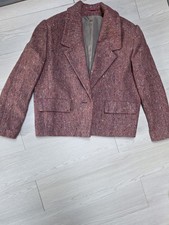 Vintage  stuning 90s Next Women's  pure new Wool Blazer Jacket Sz M 10 UK