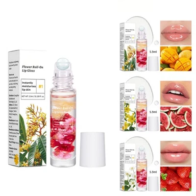 1 Stück Lippenöl Lippenserum Flower Roll-On Lipgloss Reibungslose Lipgloss - Bild 1 von 4