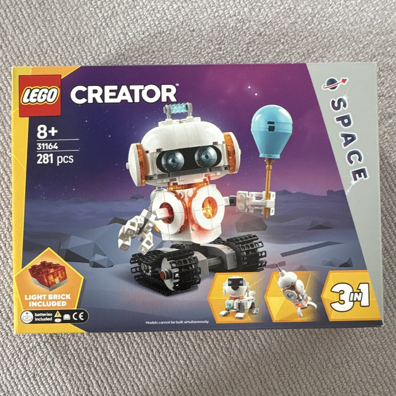 LEGO Creator Space Robot 31164 3-in-1 Set 281 pcs Light Brick Included 8+
