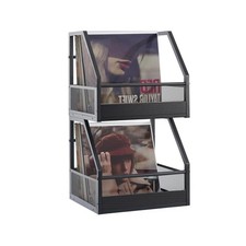 Vinyl Record Storage, 2 Pack Record Holder Wall Mount, Stackable Vinyl Holder...
