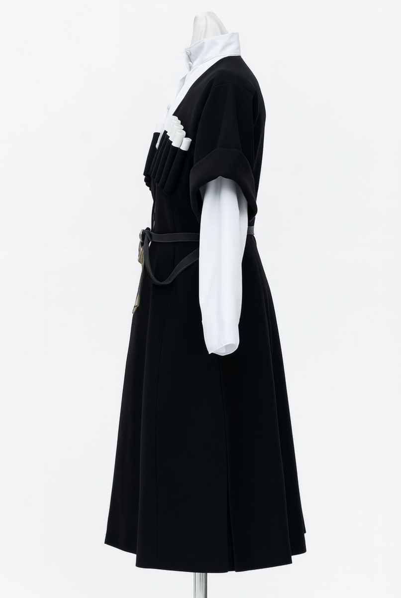 Black Wool National Costume Georgian Chokha Cherkeska Dance