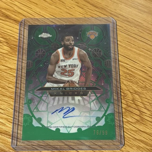 2025 Topps Chrome Mikal Bridges Refractors Green (RAW)