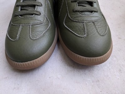 Maison Margiela GAT Sneakers Olive Green Men 13 46 Leather Low