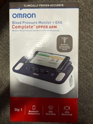 OMRON COMPLETE UPPER ARM BLOOD PRESSURE MONITOR + EKG . (SEALED)