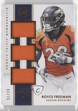 2018 Panini Encased Rookie Triple Memorabilia 61/75 Royce Freeman #RTM-24 0f18