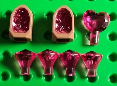 Lego Geode Bergkristall Juwel Edelsteine Minifigur Zubehör lila Konvolut 52 30153