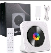 Gueray CD Player Portable Bluetooth Desktop for Home - White