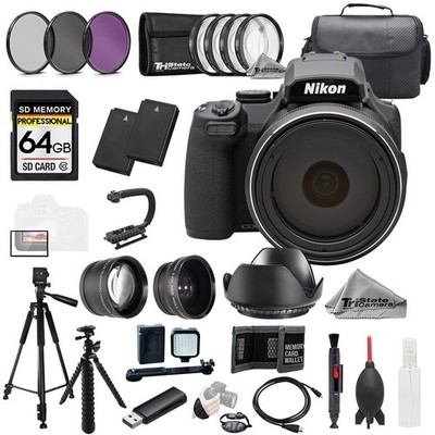 Nikon COOLPIX P1100 Digital Camera+64GB+ExtBat+9PCFltr-MEGAKit