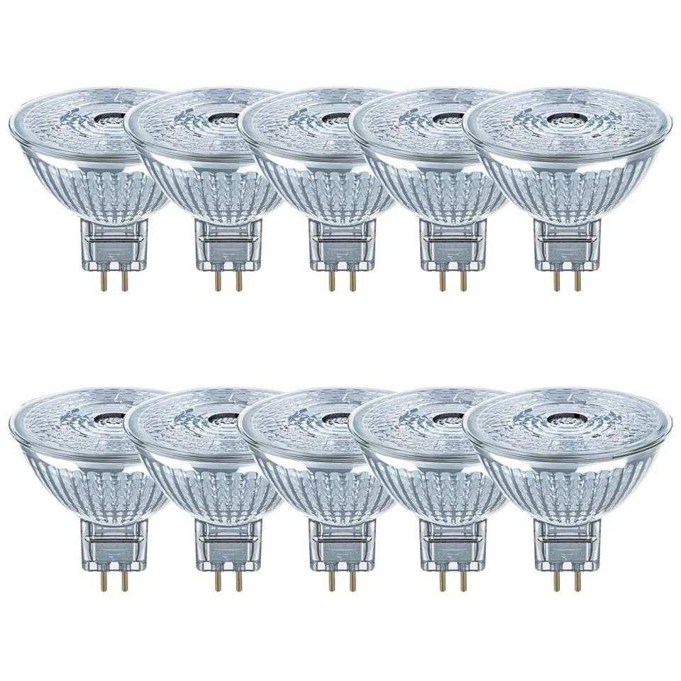 10 x Osram LED MR16 Glas Reflektor 3,8W = 35W GU5,3 12V neutralweiß 4000K