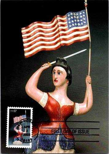 Dr Jim Stamps Maximum Card 37c Lady Liberty Carving Postal Stationery First Day