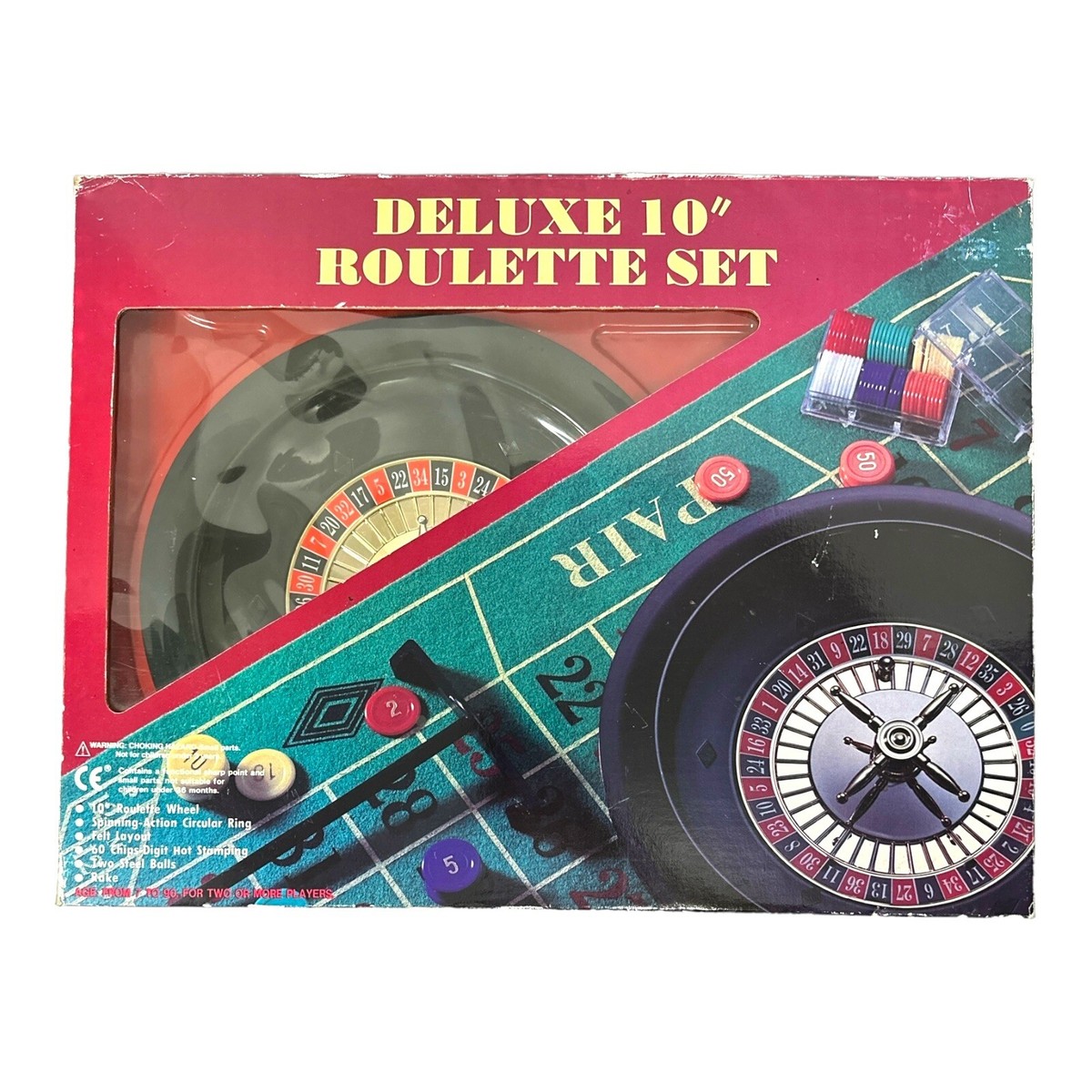 コレクション Real roulette set Deluxe 10” Roulette Wheel Set Spin Action + Felt Layout, 60