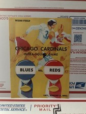 1953 CHICAGO CARDINALS INTRA SQUAD GAME BLUES VS REDS AUG 8TH RARE