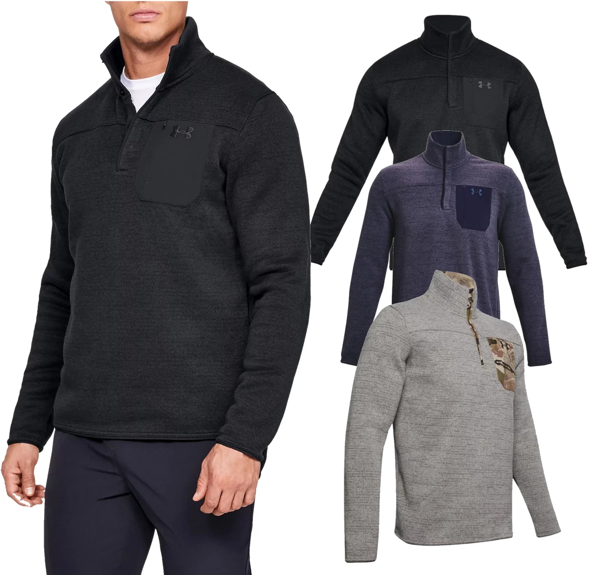 Under armour henley sweater 2025