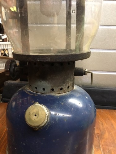 Rare Antique 1930s Coleman Lantern Blue On Blue Model 243-A Original Complete. - Picture 4 of 24