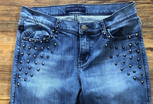Rock & Republic Jeans donna 12 bootcut Med Rise borchie Kasandra - Foto 2 di 7
