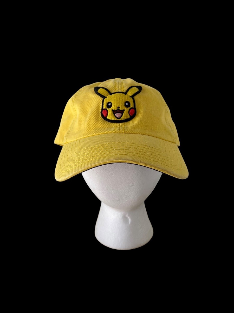 Berretto Da Baseball Pokemon Chibi Pikachu, Verde Con Visiera Gialla, Taglia Unica 58 Cm