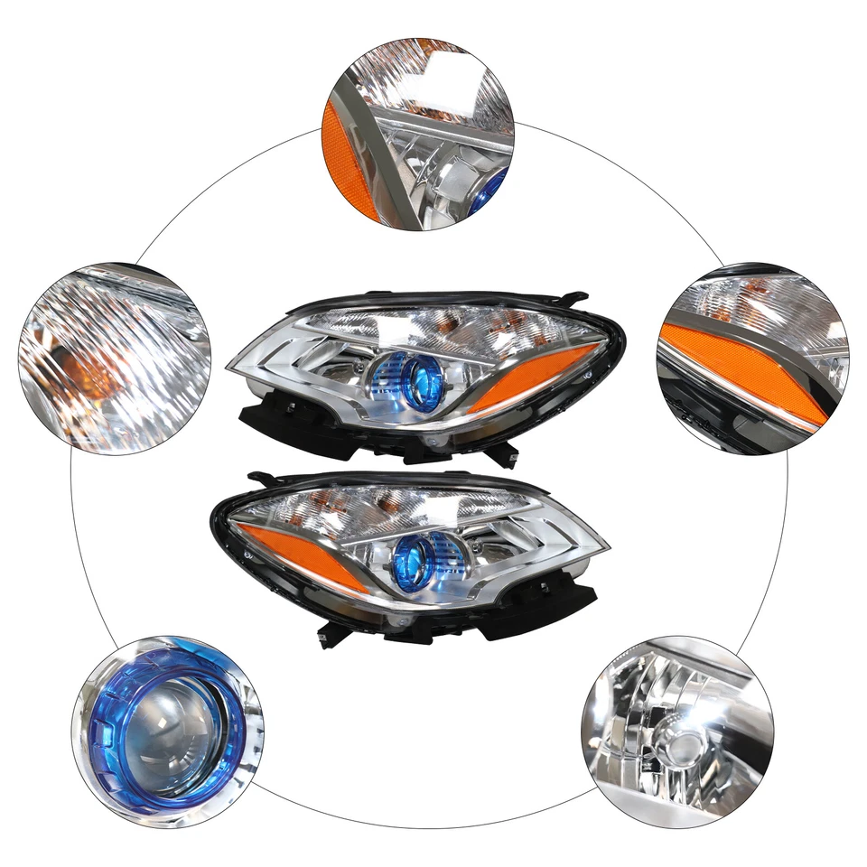 Headlights For 2013 2014 2015 2016 Buick Encore Halogen Replace Headlamps LH+RH Foto 2 de 4