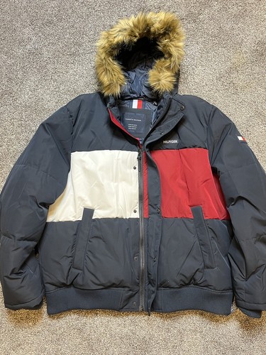 Tommy Hilfiger Men's XXL Snorkel Removable Vegan Fur Hooded Full Zip Coat NWT - Picture 8 of 11