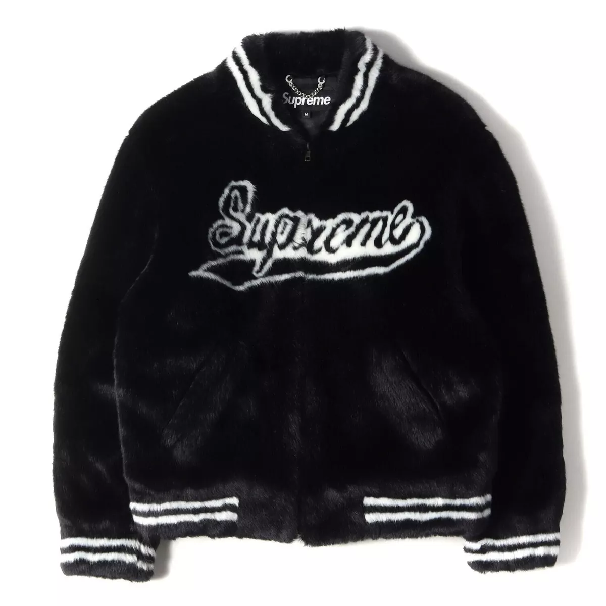 Supreme Faux Fur Varsity Jacket men's size M used from Japan