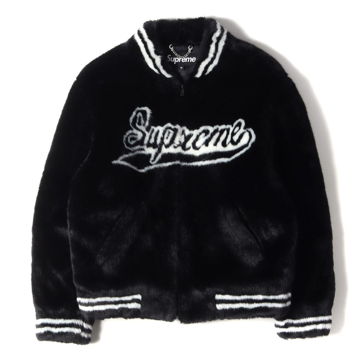 Faux Fur Varsity Jacket Mサイズ