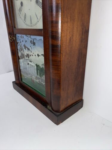 E.N. Welch Steeple Clock With Courthouse St. Painting, Runs And Chimes - Picture 5 of 15