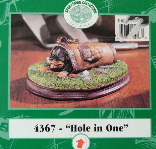 FIGURA DE PERRO FLAMBRO SPORTSMAN COLECCIÓN 4367 - ""Agujero en uno"" - Nueva - Imagen 7 de 9