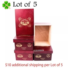 Lot of 5 Southern Draw Robusto Rose of Sharon Empty Wood Cigar Box 6" x 4.5" x 3