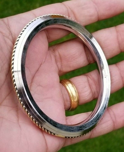 Brazalete Sikh Kara acero inoxidable latón trenzado cuerda de alambre borde kada singh kaur v5 - Imagen 2 de 10